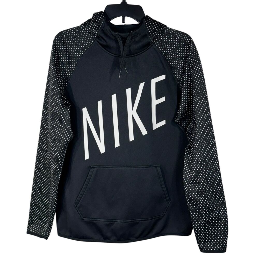 Nike Womens Large Dri-Fit Hoodie Pocket Logo Pullover Drawstring Long Sleeves